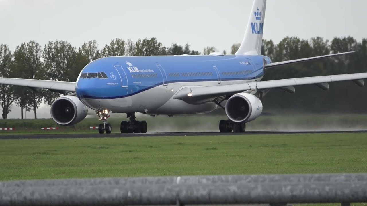 KLM Royal Dutch Airlines Airbus A330-300 (PH-AKB) Take Off At AMS 36L
