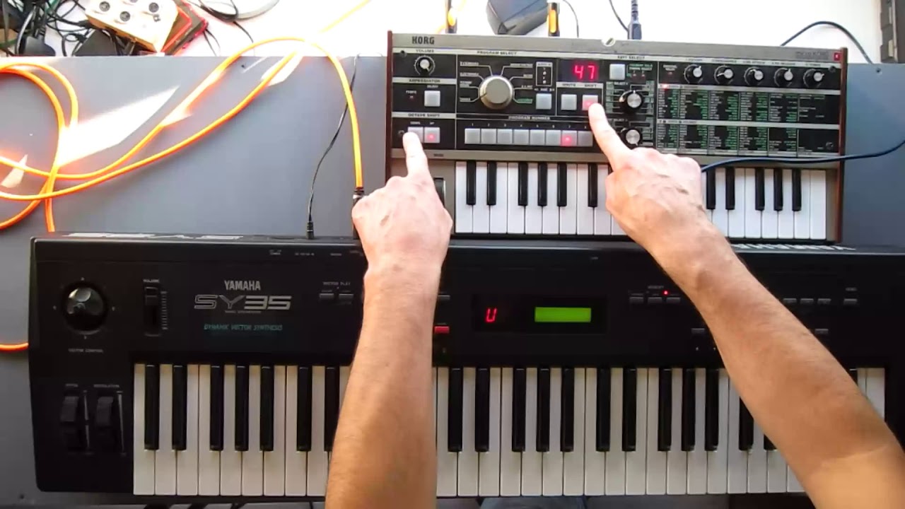 Hybrid Synth Sounds Tutorial Using microKorg Audio & Midi Inputs