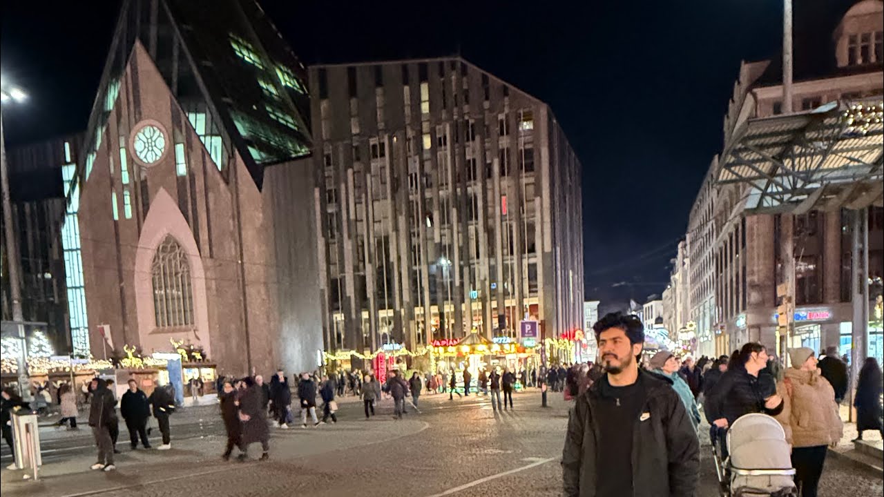 Halle (Saale) & Leipzig City Walk at Night 🇩🇪 | Germany in 4K #hallesaale #leipzig 
