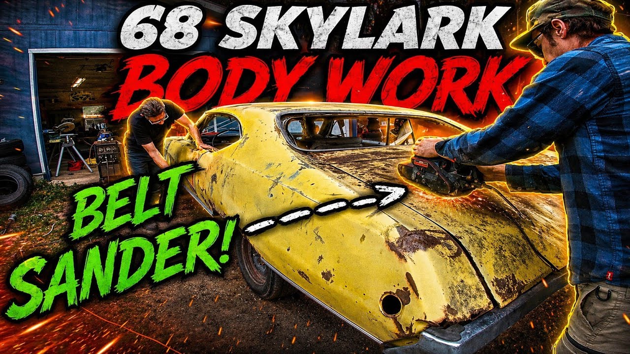 ABANDONED 1968 BUICK SKYLARK body work/ dent removal time lapse PART #10