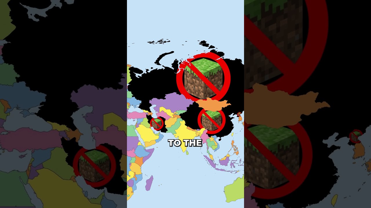 These 4 Countries Banned MINECRAFT! #geography #maps #ban