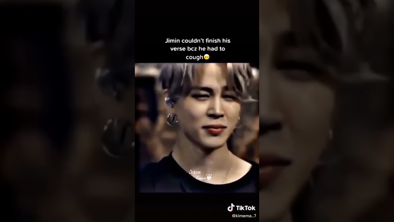 Jimin coughing during the song .😂💗💗💗