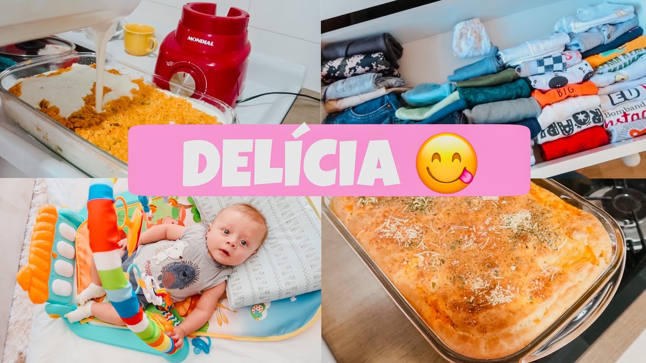 FAZENDO TORTA DE FRANGO + ORGANIZANDO A CÔMODA DO BABY 💙