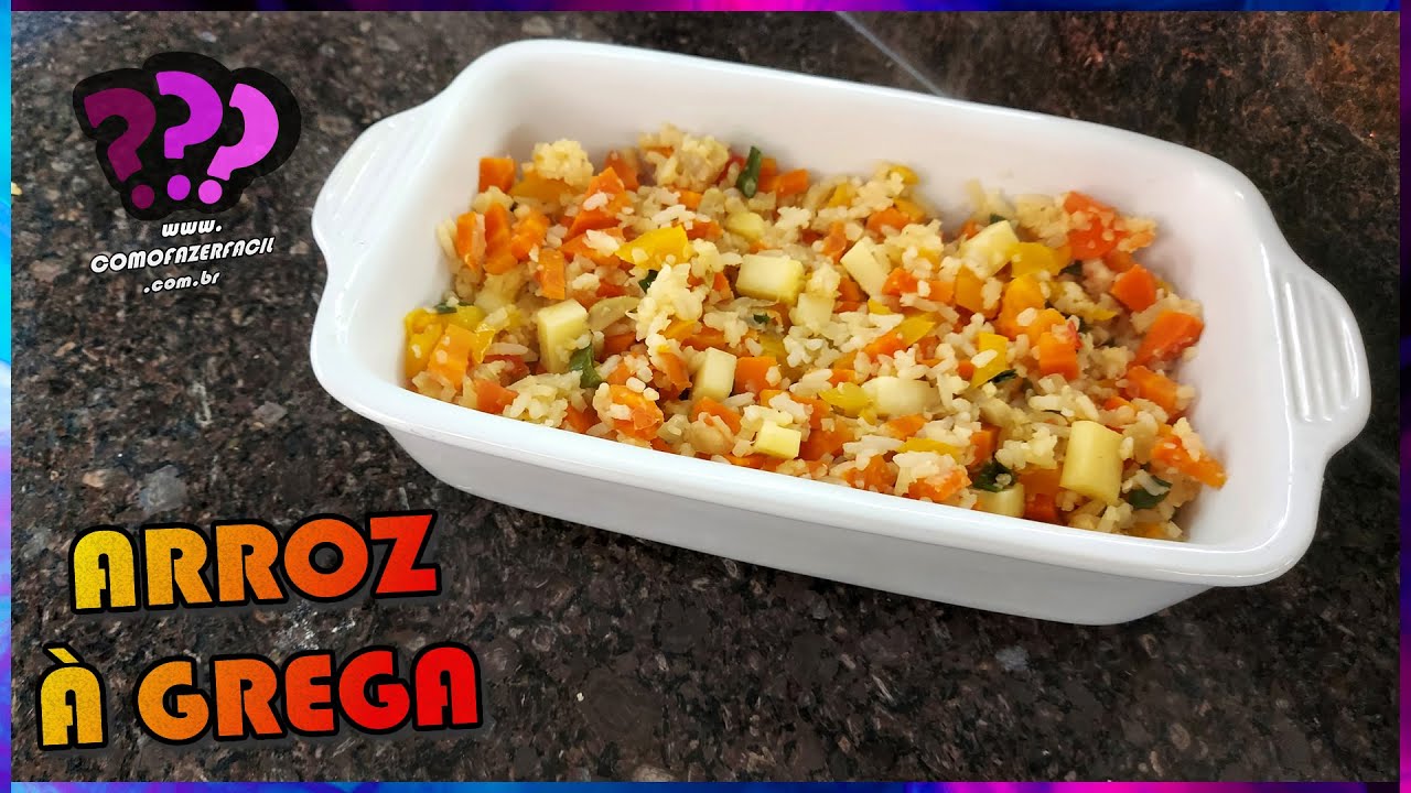 Arroz a grega sem uva passa