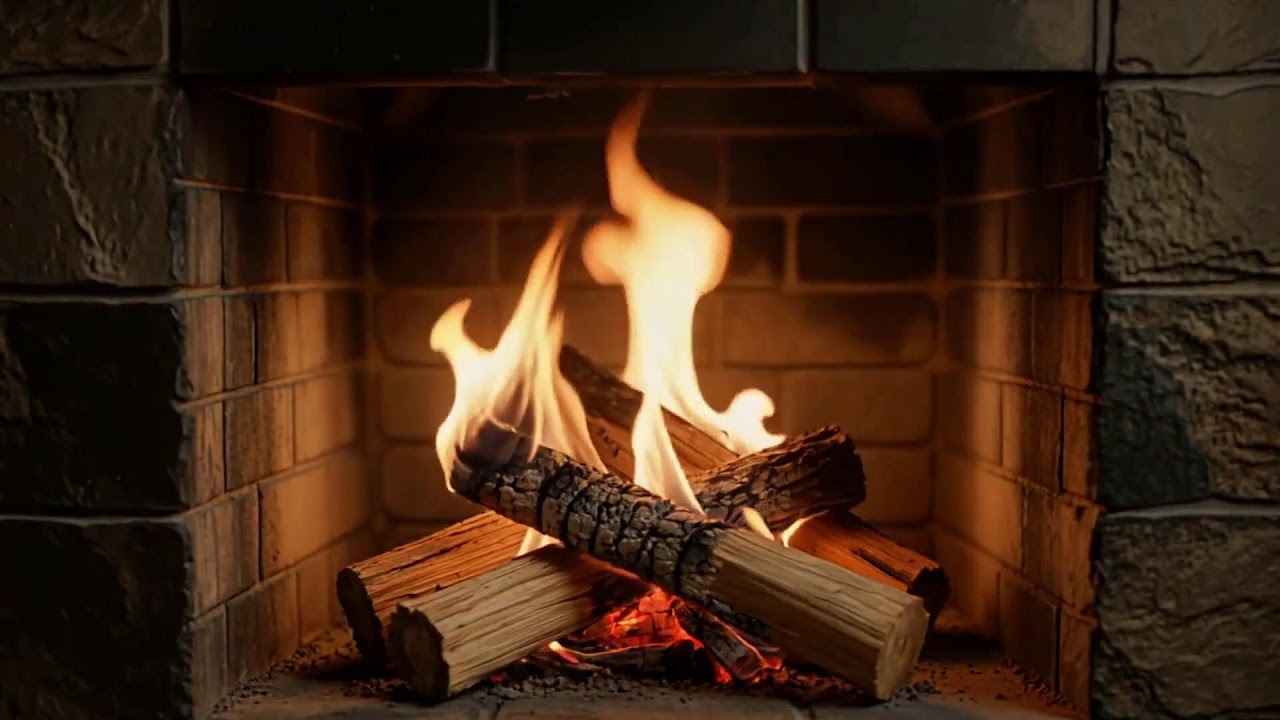 Warm Fireplace Ambience with Soft Crackling Fire for Stress Relief