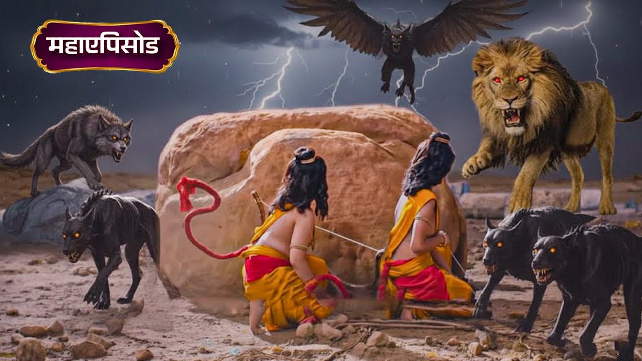 कैसे राम पुत्र लव-कुश करेंगे खूंखार बब्बर शेर का सामना? | Shrimad Ramayan #ram #ramayan