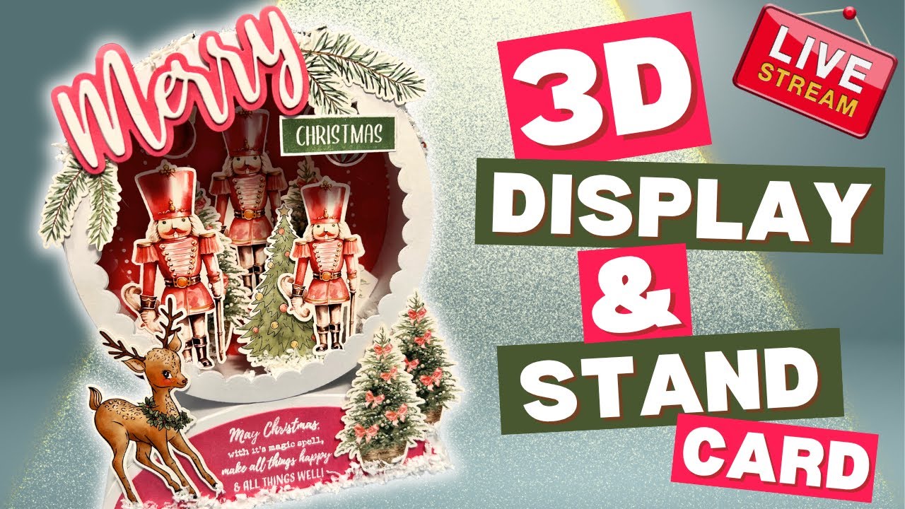 🔴 Retro Christmas Stand & Display card | Cardmaking Live!