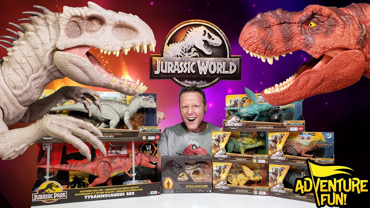 Обзор игрушек &laquo;Мир Юрского периода&raquo; с фигурками динозавров T-Rex и Indominus Rex AdventureFun!
