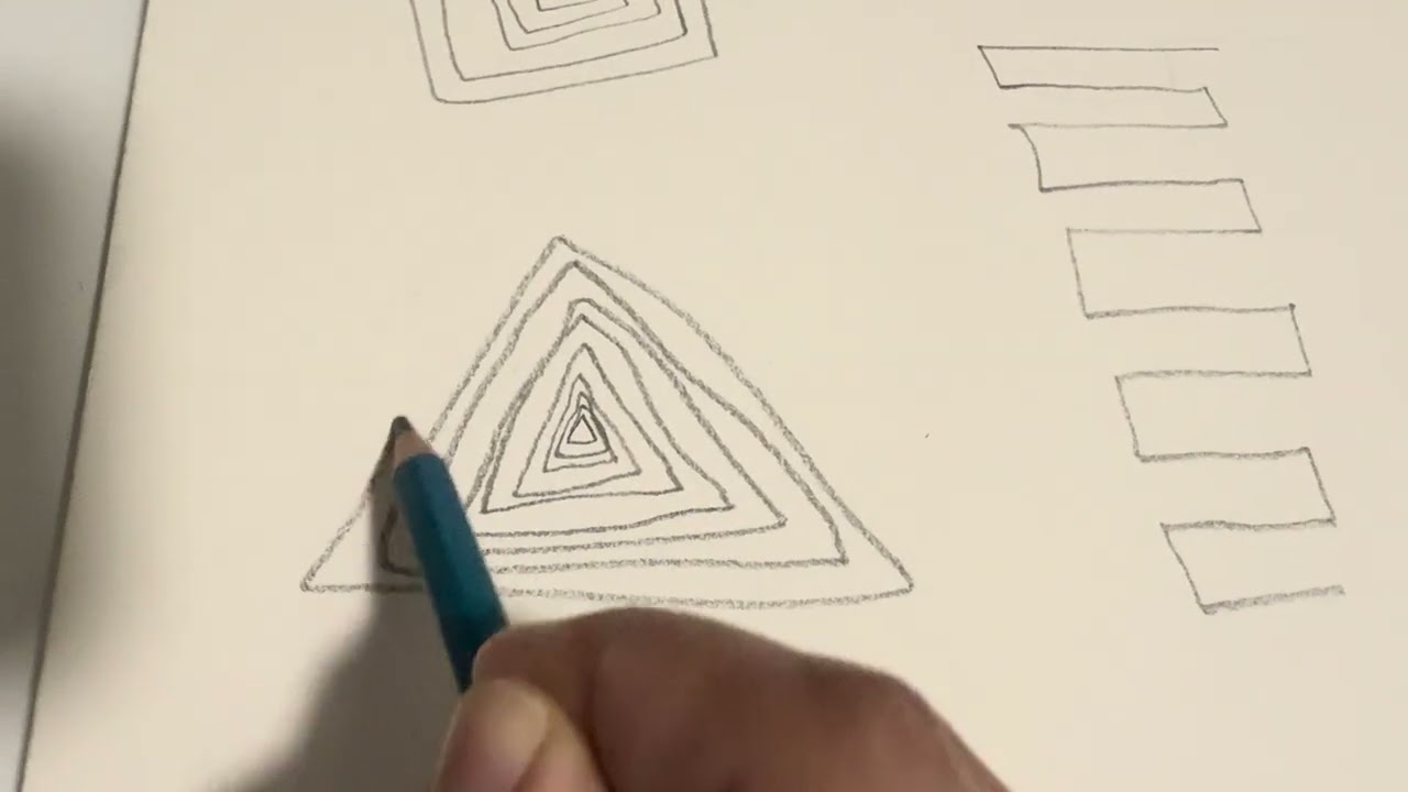 simple illusion overlapping triangles 🔼