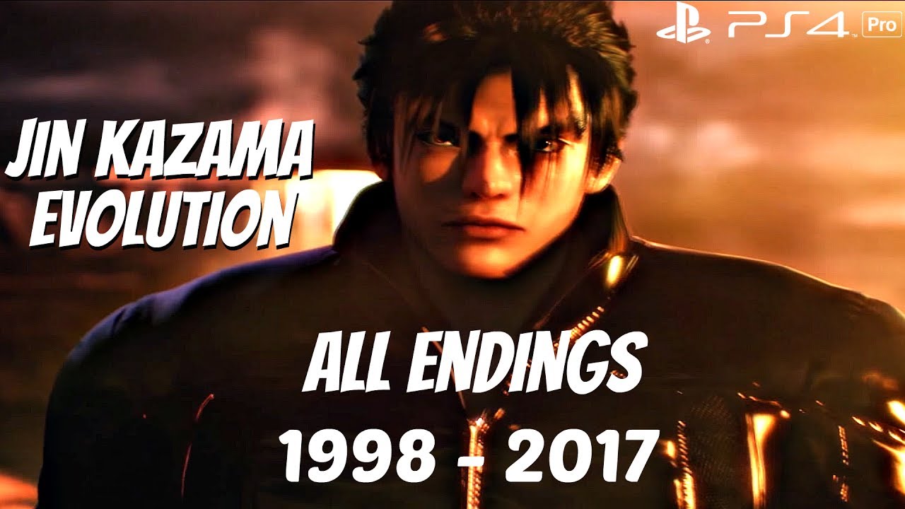 TEKKEN SERIES - All Jin Kazama & Devil Jin Endings 1998 - 2017 [1080P 60FPS] PS4 Pro