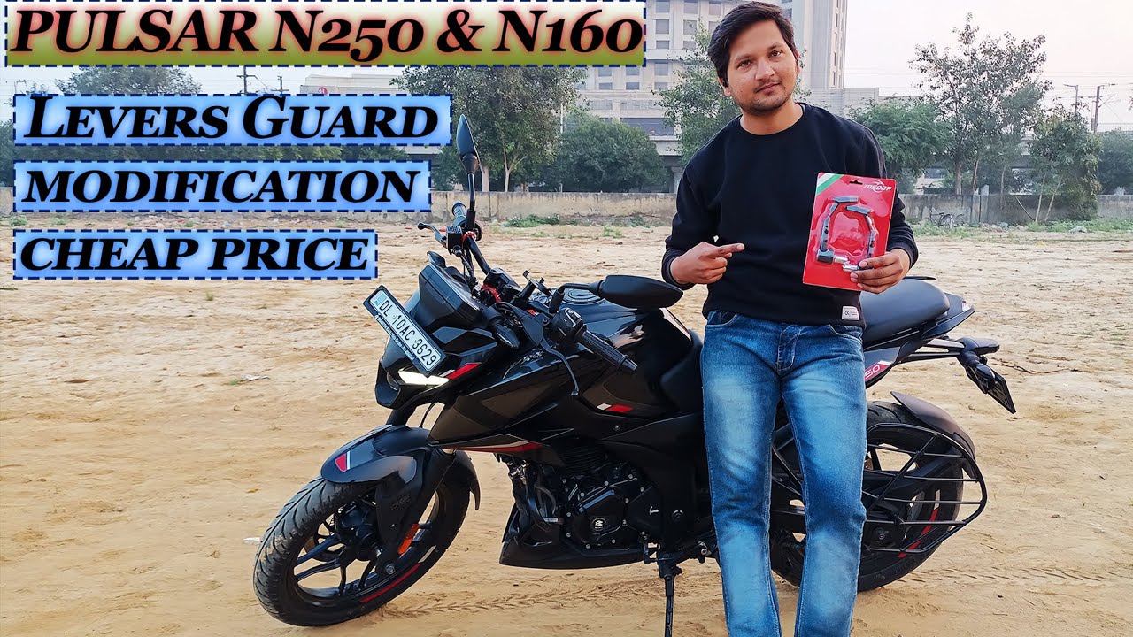 Pulsar N250 & N160 Levers Guard || Modification || Cheap Price || Delhi Moto Vlogs || #pulsarn250