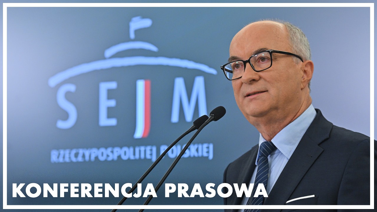 Konferencja prasowa marszałka Sejmu Włodzimierza Czarzastego