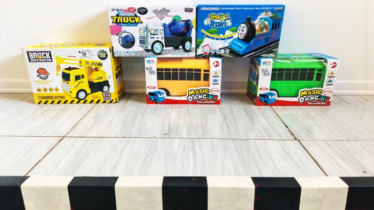 Unboxing Mobil Mobilan Bus Tayo, Mobil Molen, Mobil Truk, Kereta Tomas