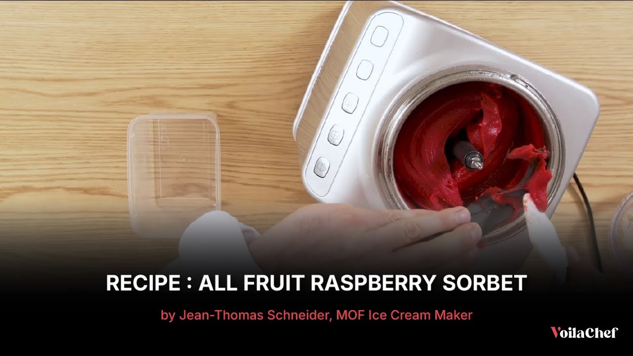Full-Fruit Raspberry Sorbet Recipe Jean-Thomas Schneider, MOF Ice Cream Maker |Signature Chef Recipe