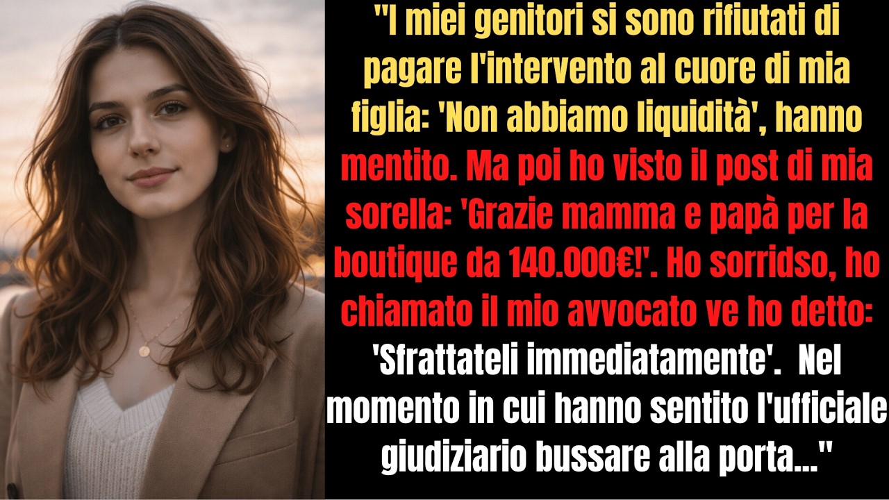 Mi negano i soldi per salvare mia figlia. Così ho venduto la loro casa da sotto i piedi.