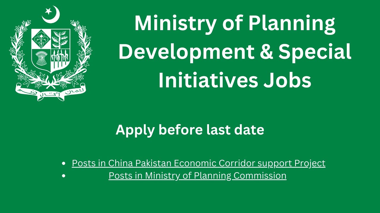 Ministry Of Planning Development Jobs.