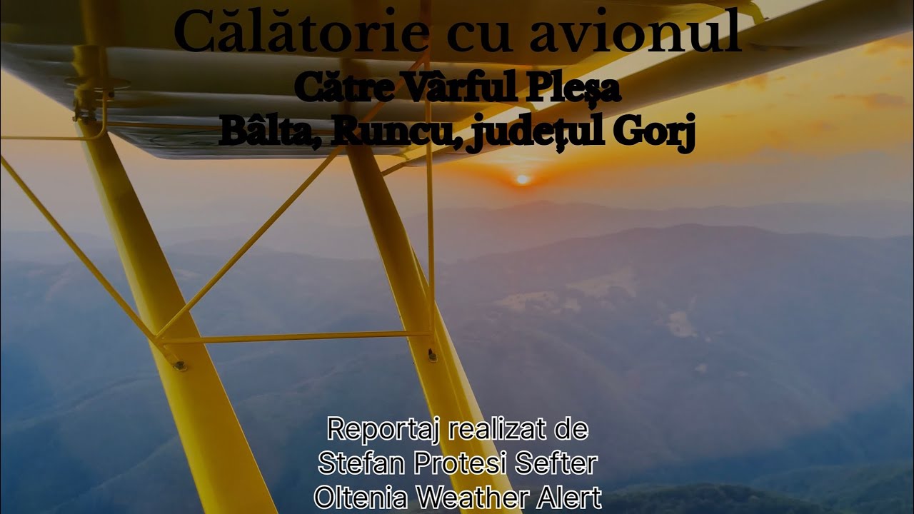 Zbor deasupra Vârfului Pleşa, sat Bâlta, Runcu, Gorj