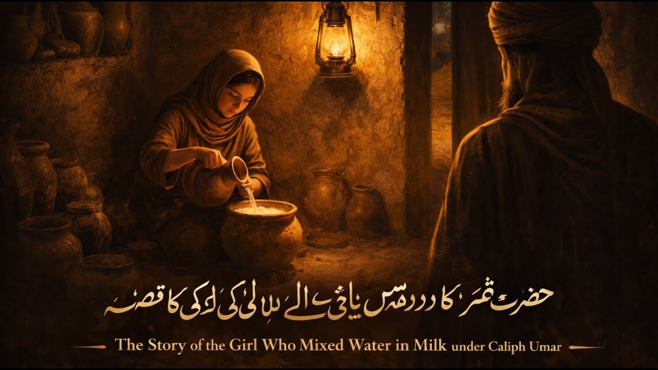Hazrat Umar RA aur Doodh Mein Pani Milane Wali Larki Ka Qissa | Islamic Urdu Story | Muslim Legends