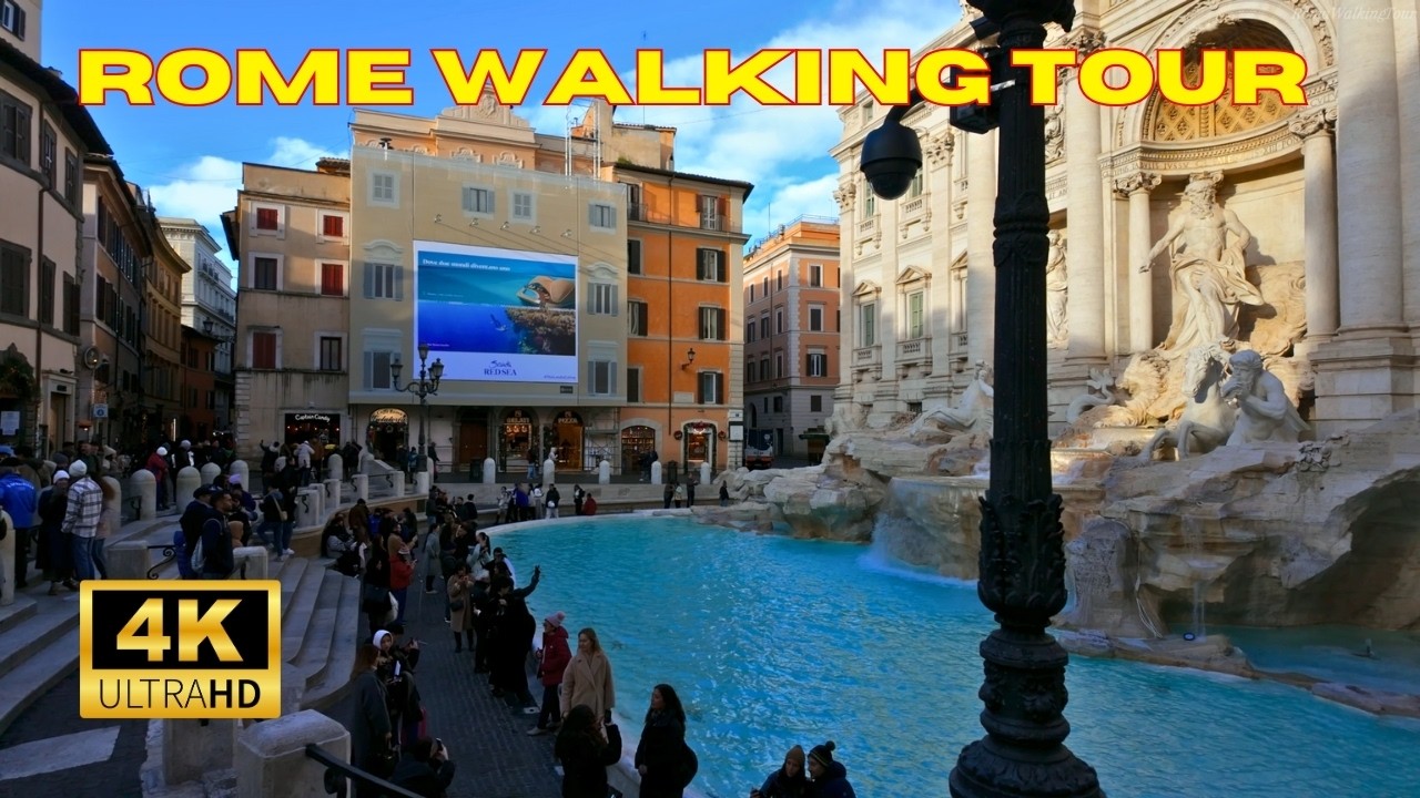 TREVI FOUNTAIN REOPENED - Пешеходная экскурсия по Риму 4K