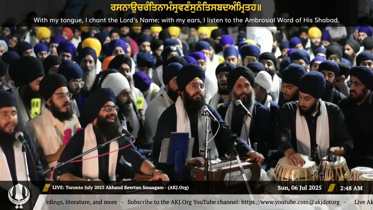 113 Bhai Gagandeep Singh Jee Calgary at Raensabayee Keertan Toronto July 2025 Smaagam