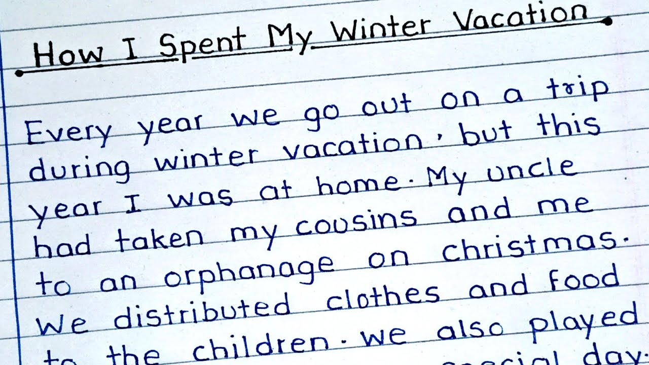 Essay On How I Spent My Winter Vacation || Winter Vacation Report || Uplearn ||
