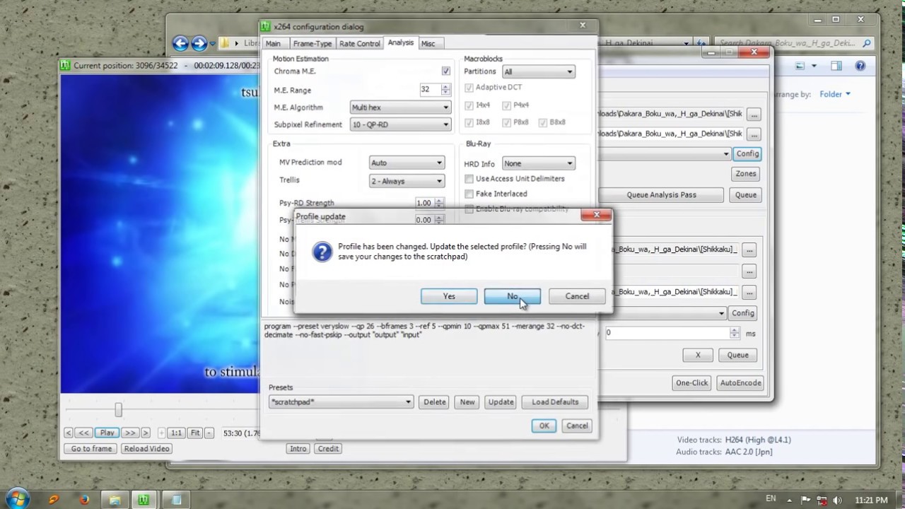Hardsubbed a Video with an ASS [MeGUI]