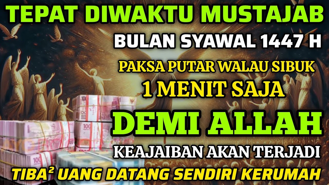 🔴ALHAMDULILLAH🤲 BARU PUTAR SEBENTAR UANG BENAR2 DATANG SENDIRI KERUMAH, DOA KEKAYAAN PALING MUSTAJAB