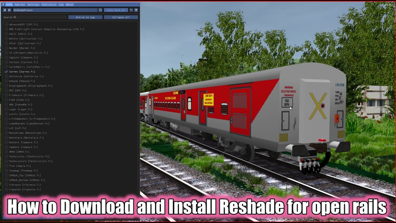 How to download and install Reshade for open rails