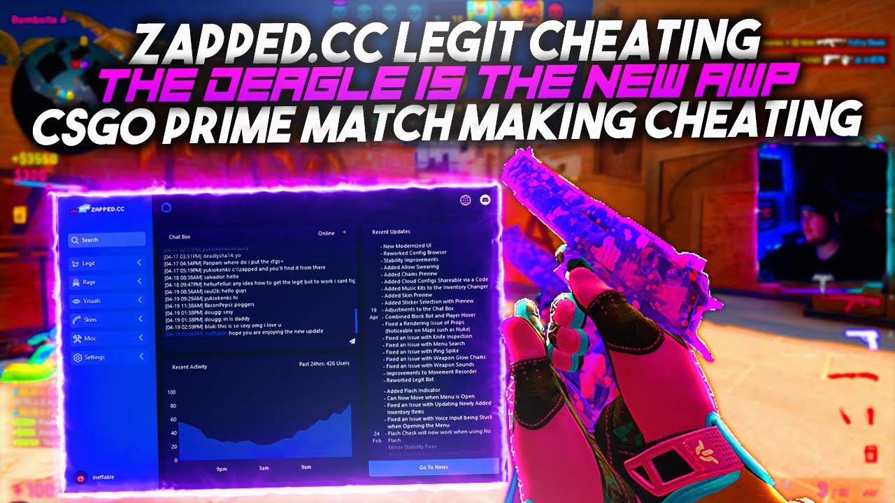 NOT SO LEGIT CHEATING = DEAGLE AWPING | ZAPPED.CC | CSGO PRIME | R2GLOBAL #90