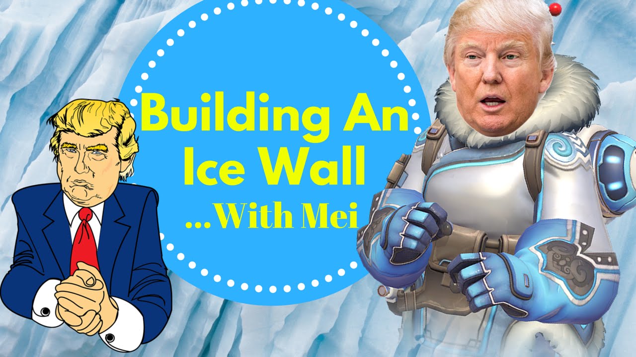 Building an Ice Wall with Mei (Overwatch) - ft. Donald Trump + Subscriber Giveaways!!