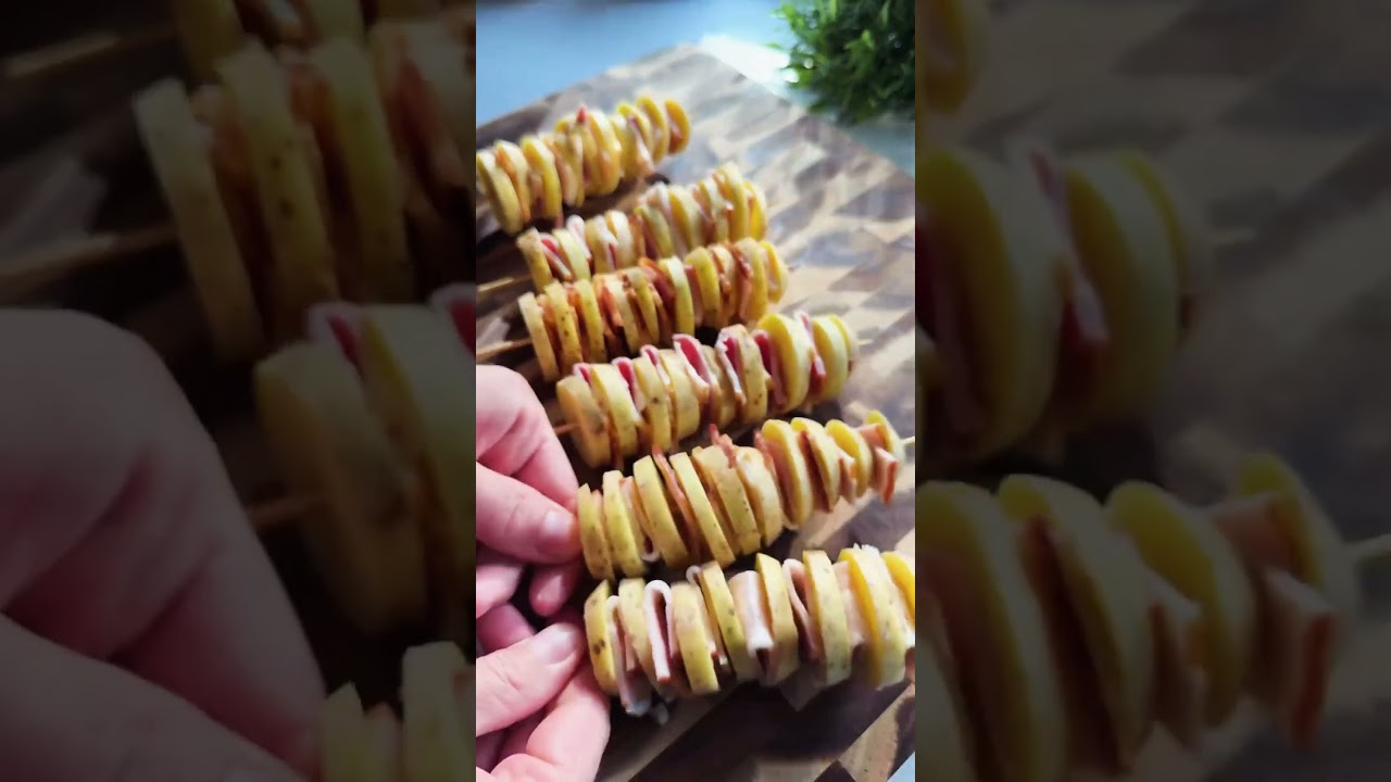 Potato Bacon Skewers #potato #bacon