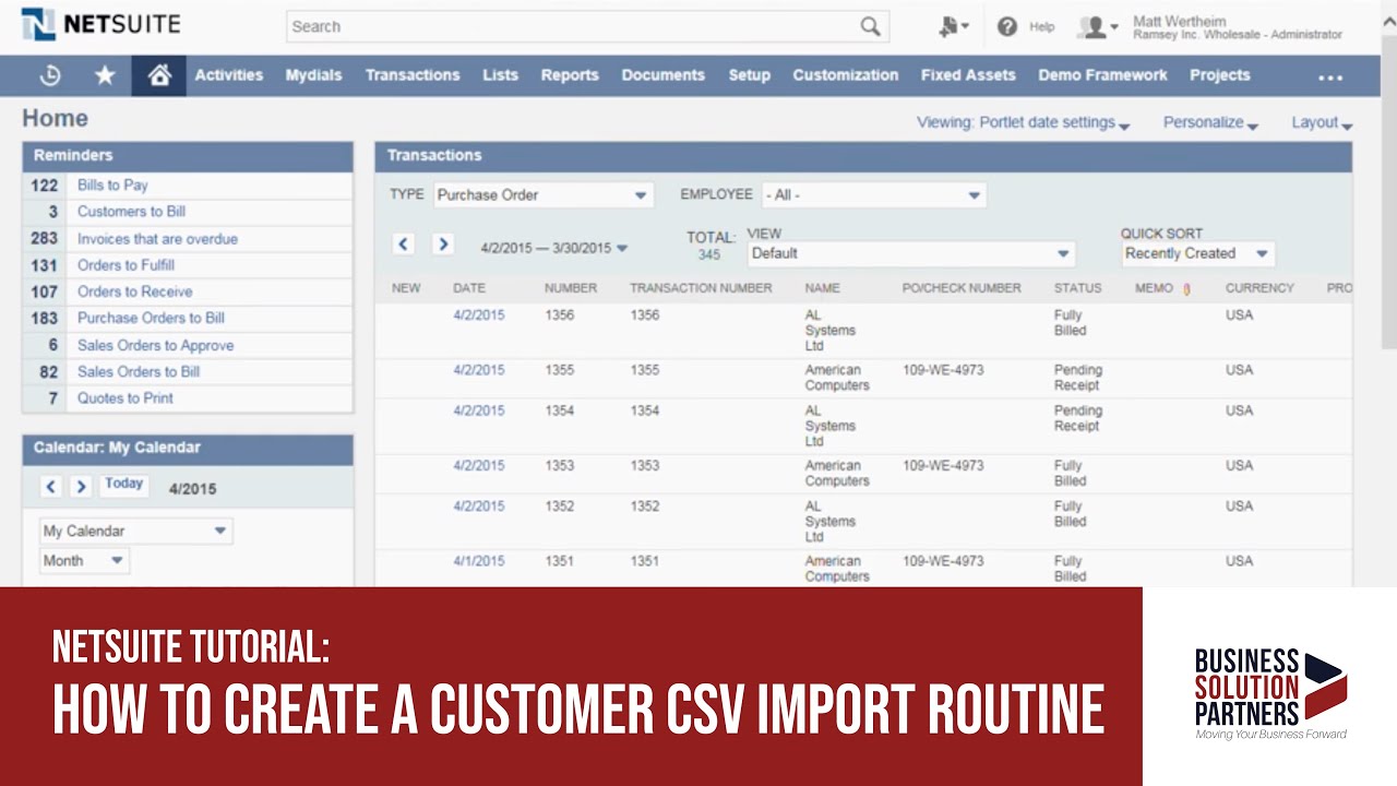 Учебник по NetSuite: как создать процедуру импорта CSV-файла с данными клиентов