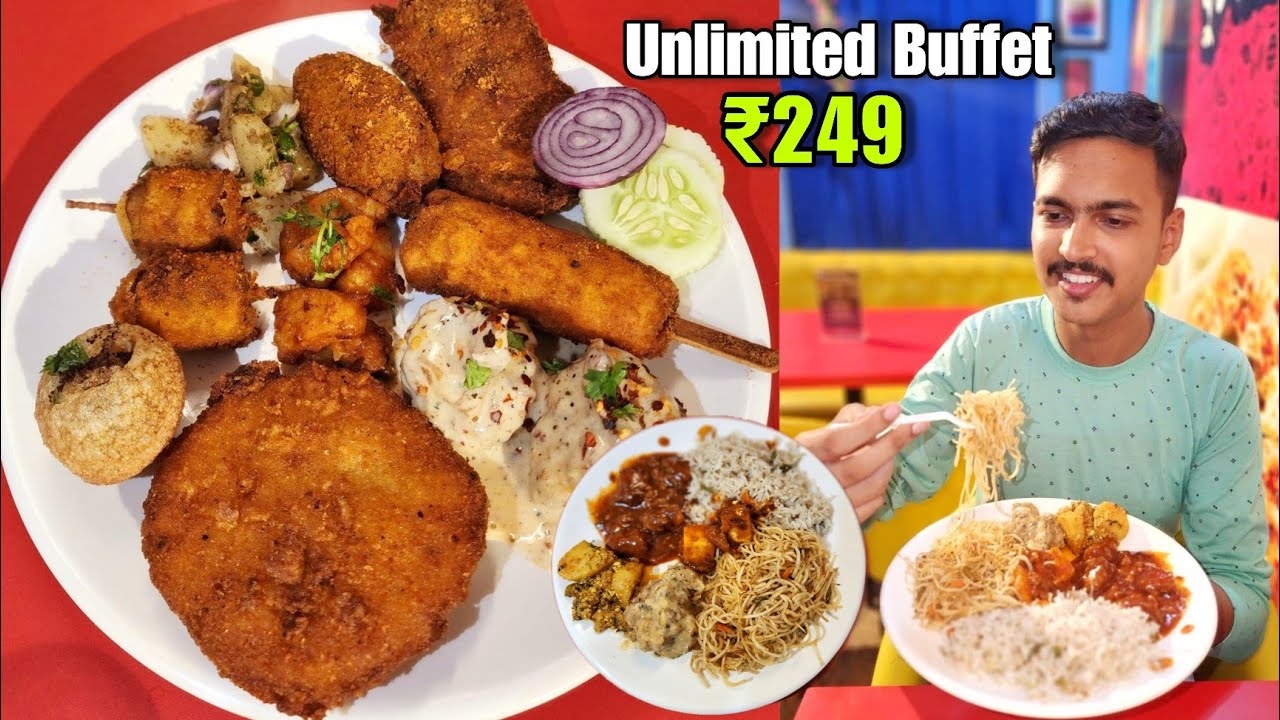 মাত্র ₹249 টাকায় Unlimited Buffet 😱 Mutton Chicken Prawn Fish | Cheapest Buffet in Kolkata