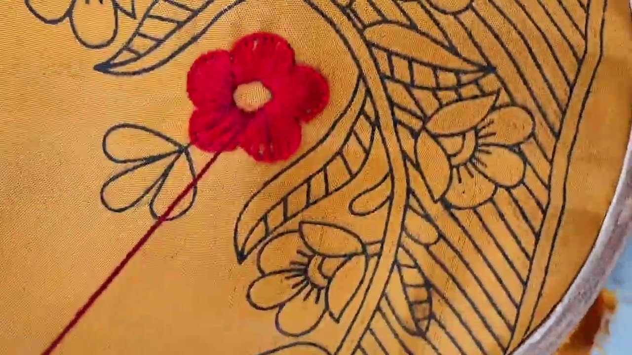 Beautiful Flower Embroidery | Easy Tutorial 