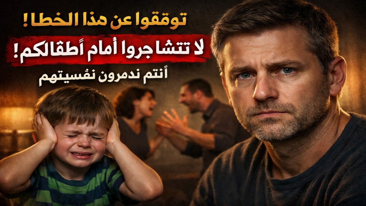 تتشاجرون أمام أطفالكم؟ ٥ أضرار نفسية خفية تدمر مستقبلهم. توقفوا عن هذا الخطأ الفادح!