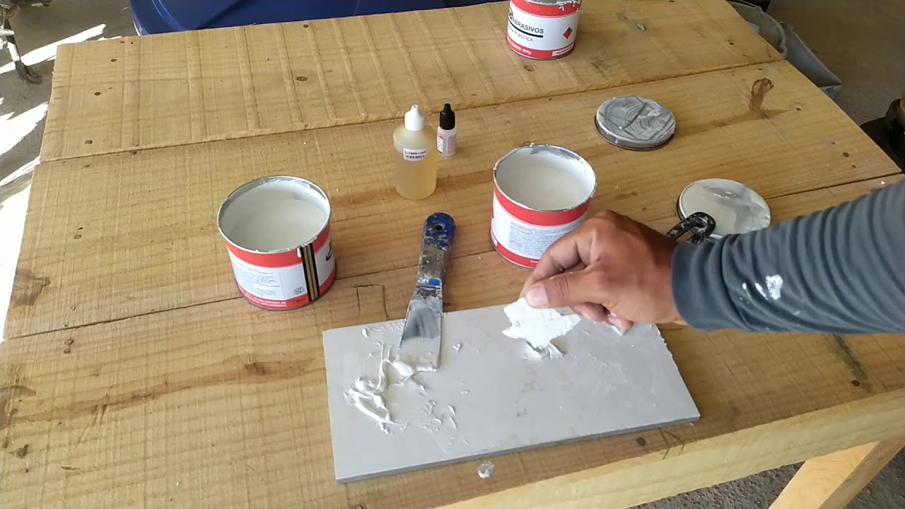 Como usar massa plástica.Aprenda usar catalisador e DMA na massa plastica