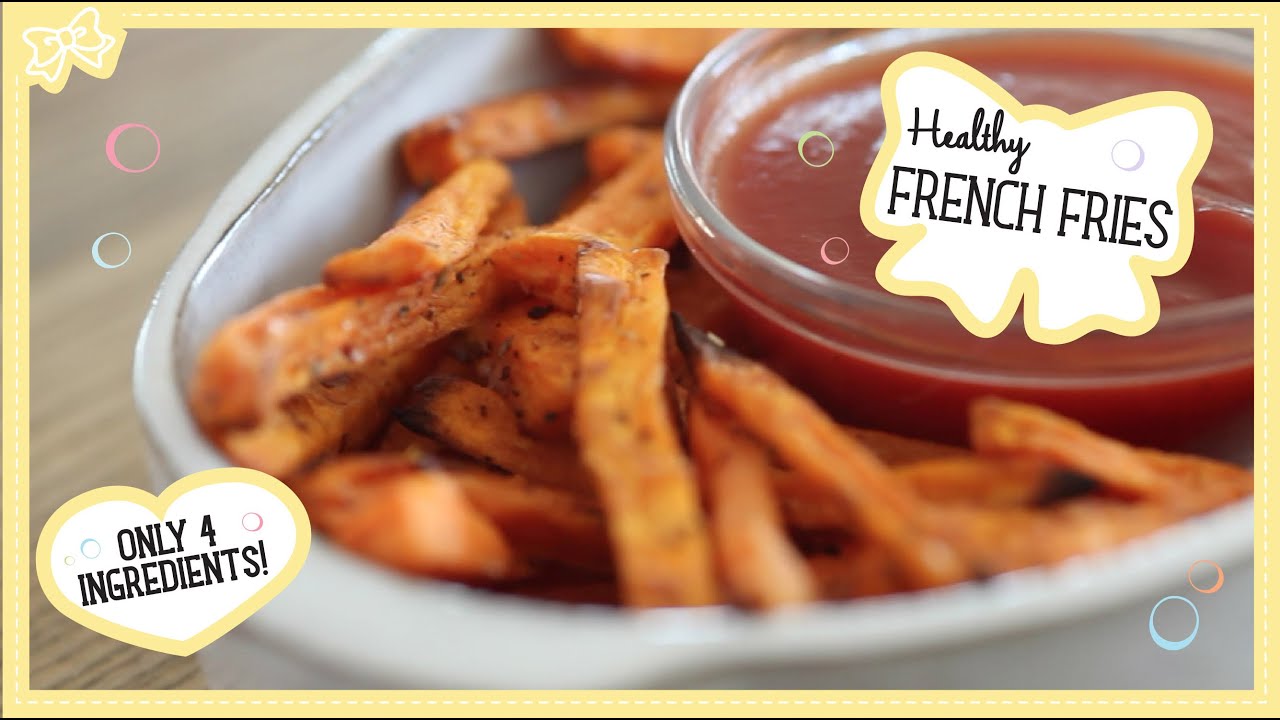 Healthy French Fries! Only 4 Ingredients! Collaboration with TheKitchyKitchen!