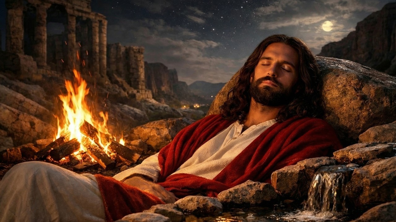 Jesus Peace by Fire | Worship Instrumental Ambient Sleep Lofi Playlist Music for Deep Sleep (12H)