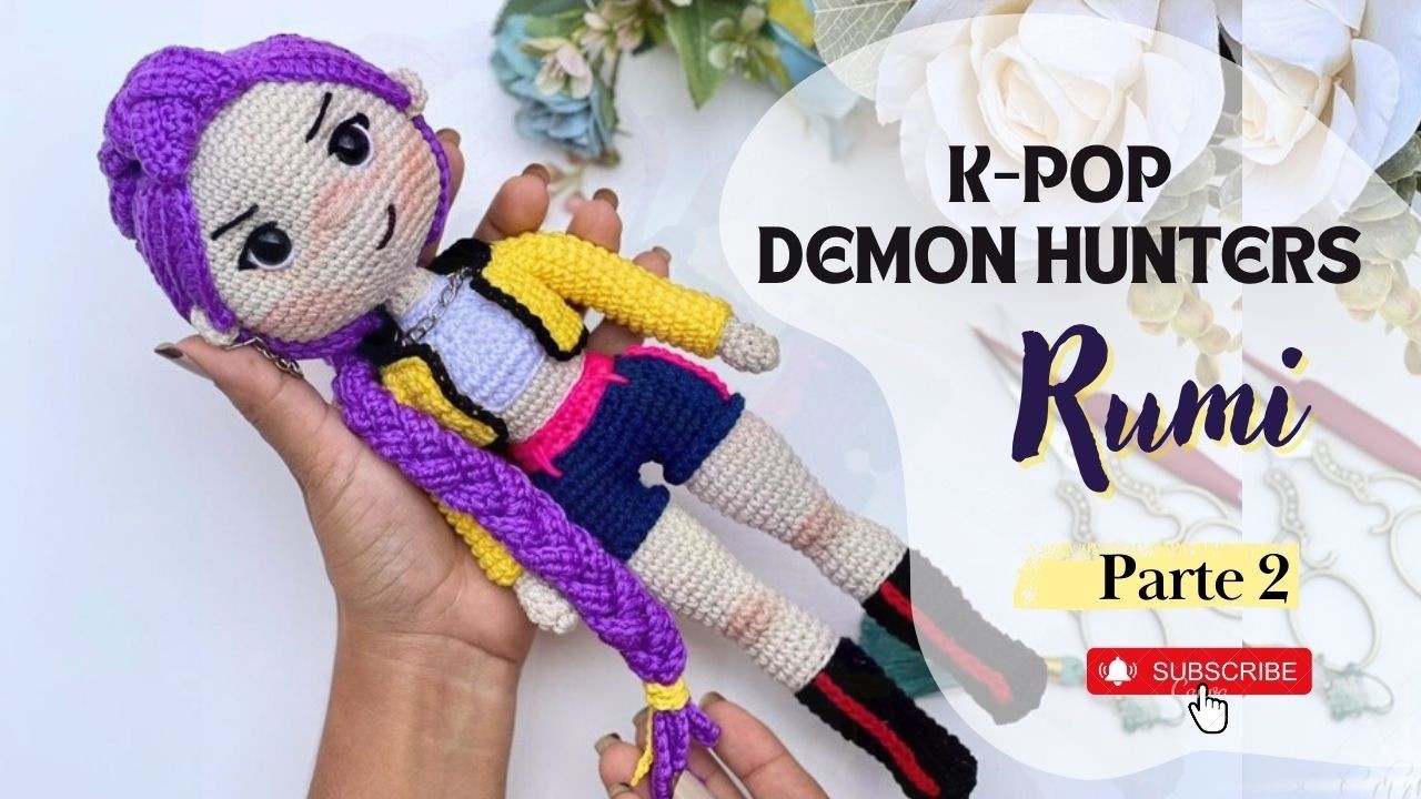 Амигуруми Руми, часть 2/2, K-POP воины / охотники на демонов 🧶 | Простой урок вязания крючком