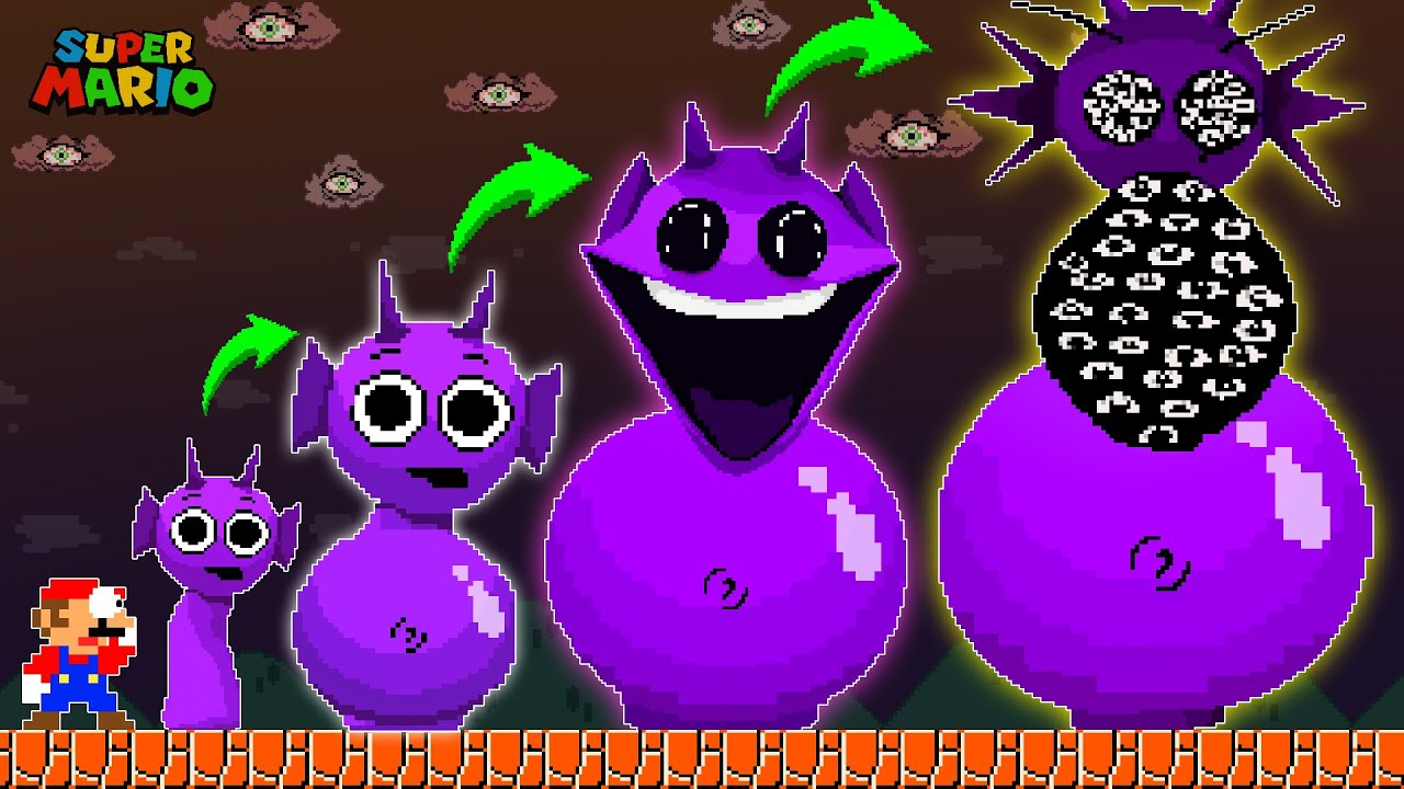 EVOLUTION of Pregnant Durple Sprunki in Super Mario Bros #sprunki