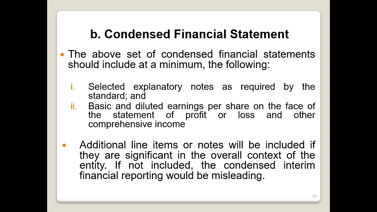 MFRS134 INTERIM REPORTING