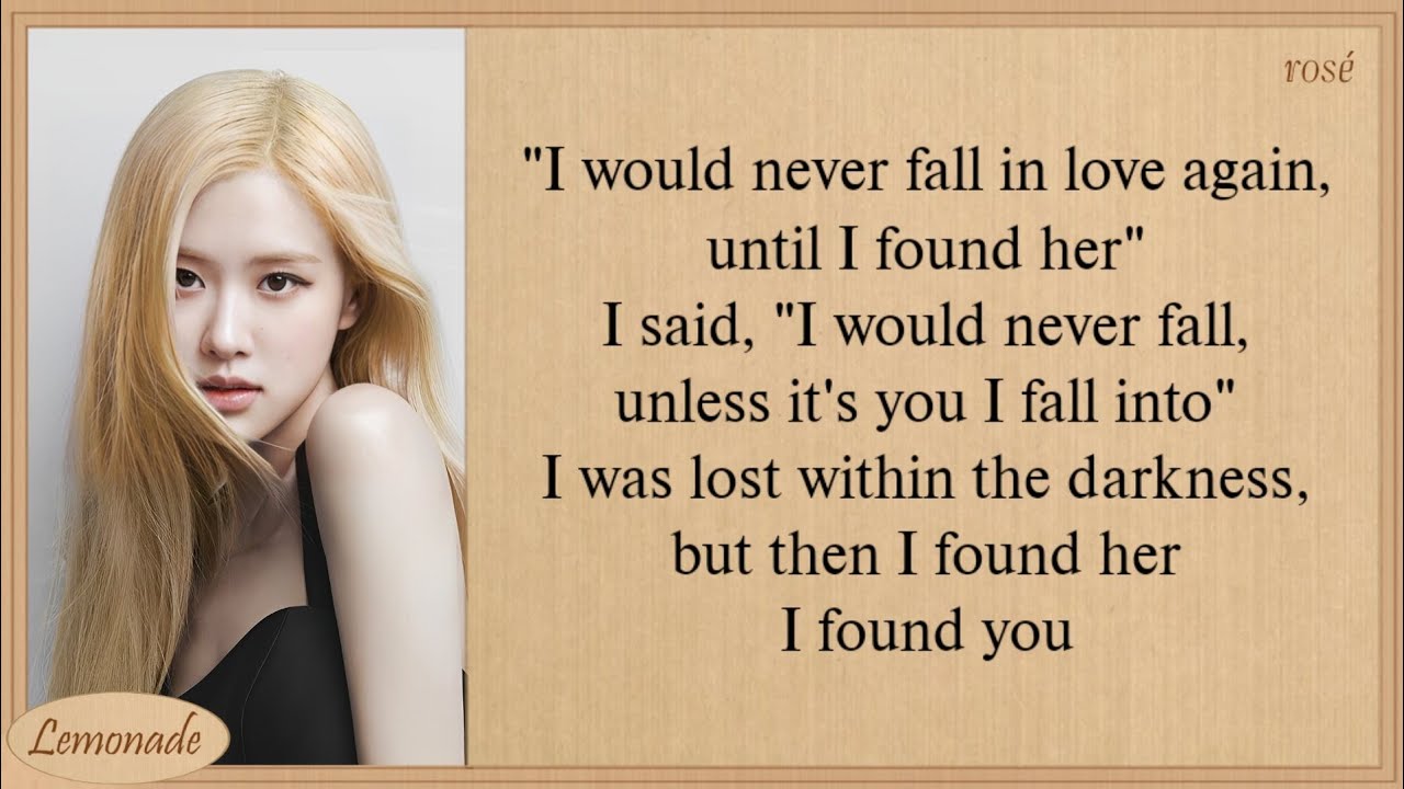 ROSÉ Until I Found You Lyrics (Cover Stephen Sanchez)