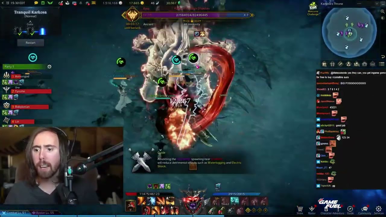 Asmongold CRUSHING Abyss Dungeon boss in Lost Ark