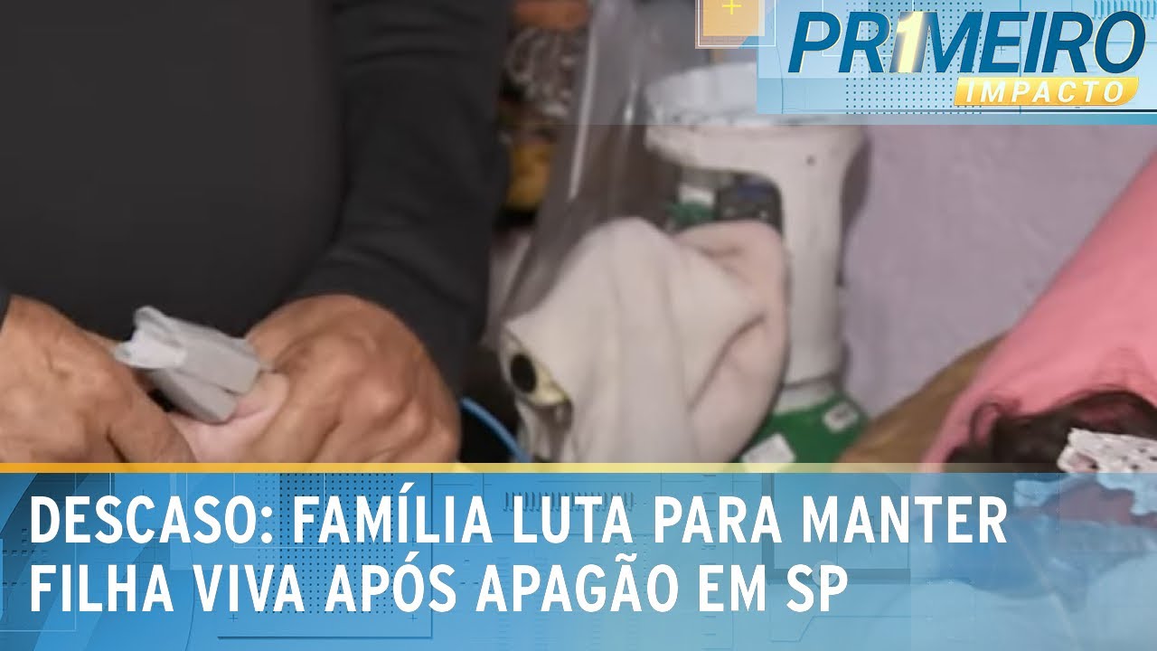 Sem luz, mãe improvisa com bateria de carro para manter filha viva | Primeiro Impacto (14/10/24)