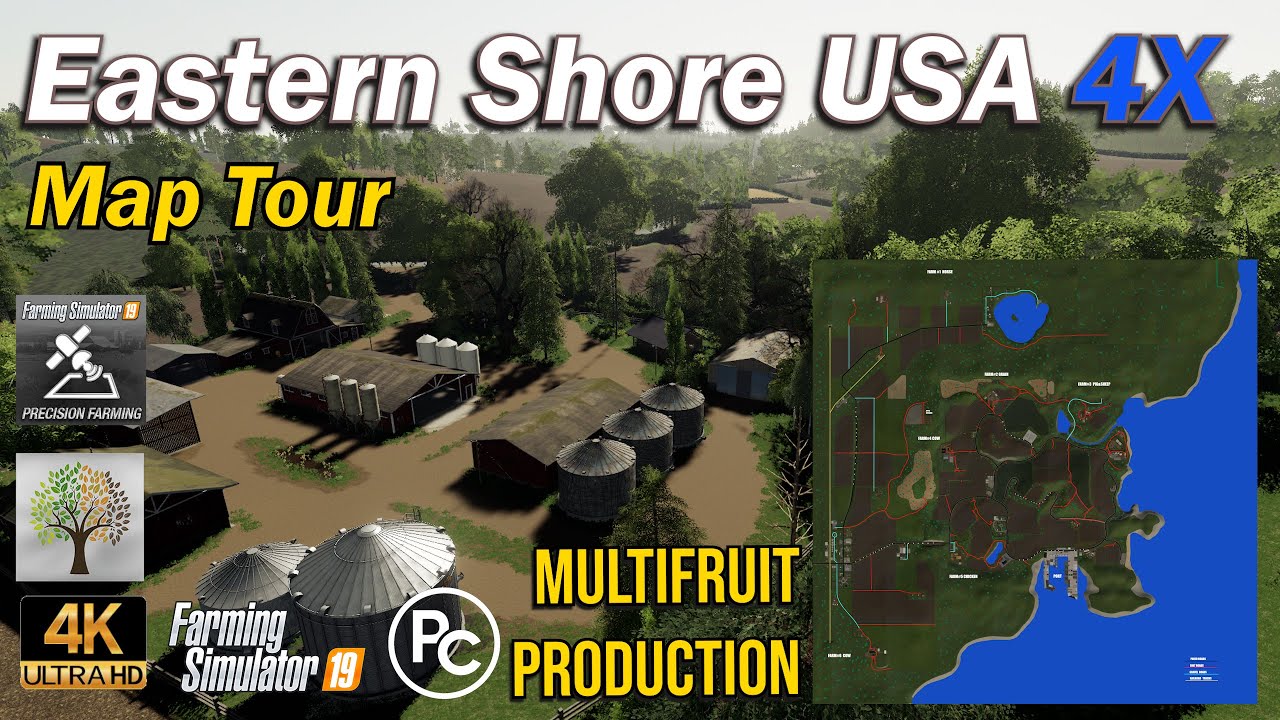 Farming Simulator 19 - 4K - Map First Impression - Eastern Shore USA 4X