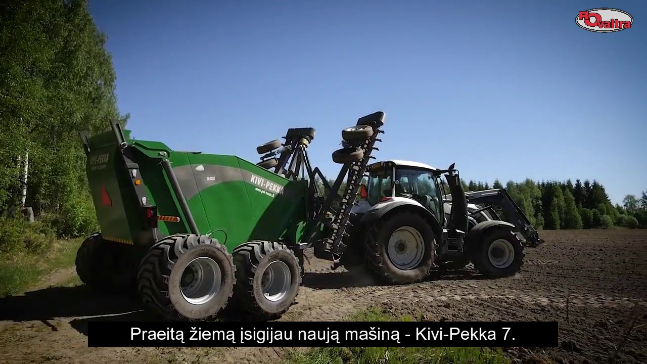 Kivi Pekka akmenų rinktuvas Suomijos laukuose. Kaip akmenų rinktuvas padidina ūkio pajams?