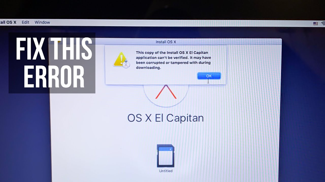 Как исправить ошибку «Невозможно проверить копию установки OS X»