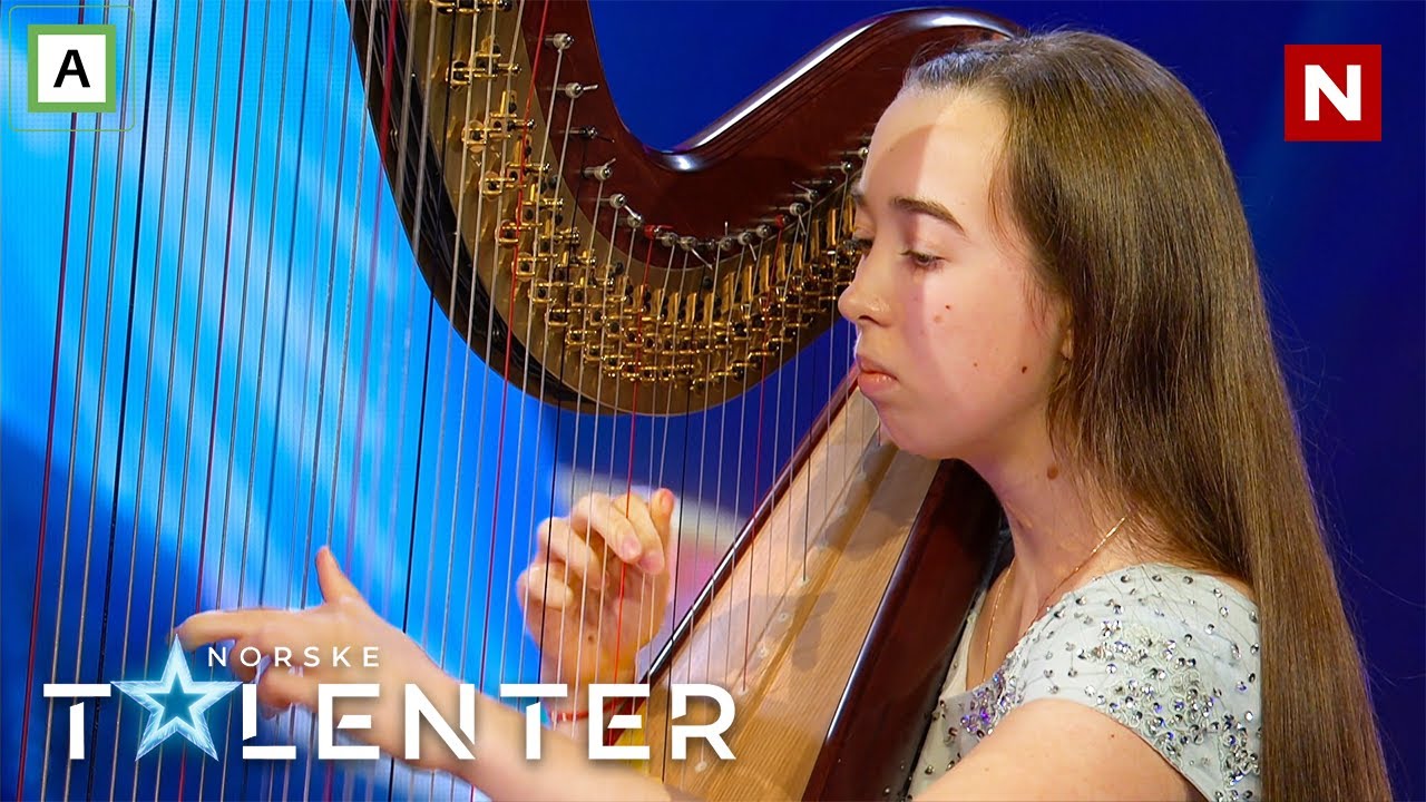 Aurelija spiller magisk harpemusikk | Auditions | Norske talenter