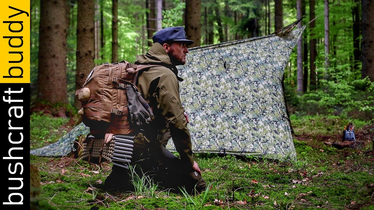 Multinational Military Gear Overnighter | Bacon Cheese Bomb | Improvised Dutch Oven | Kuksa Carving