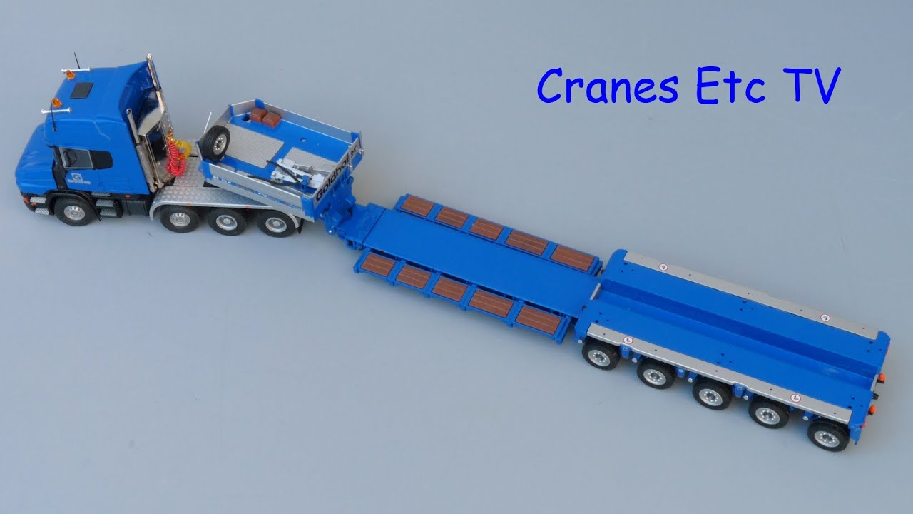 Прицеп Tekno Goldhofer XLE и тягач Scania от Cranes Etc TV